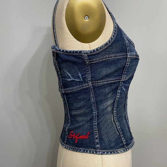STEFANEL JEANS DENIM BUSTIER - Picture 2 of 6